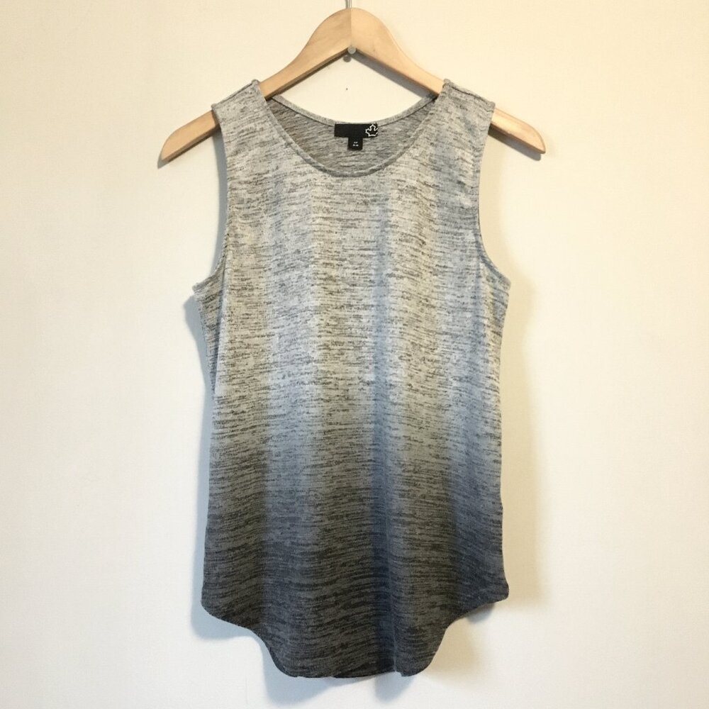 SEARS Crew Neck Ombre Marled Knit Rayon Blend Tank Top - S